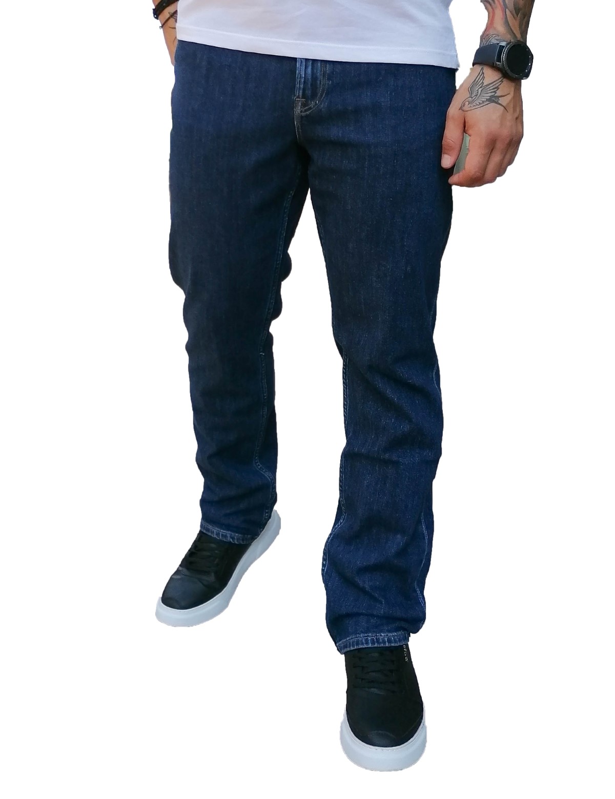 Lee Brooklyn Straight ανδρικό σκούρο μπλε τζιν παντελόνι L452PX46 φωτογραφία